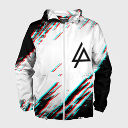 Мужская ветровка 3D Linkin park краски глитч