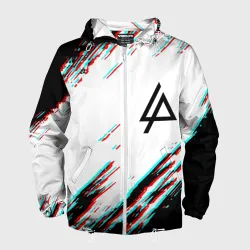 Мужская ветровка 3D Linkin park краски глитч