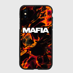 Чехол для iPhone XS Max матовый Mafia red lava
