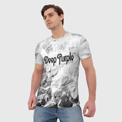 Мужская футболка 3D Deep Purple white graphite - фото 2