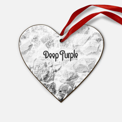Деревянная игрушка Сердце Deep Purple white graphite