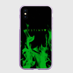 Чехол для iPhone XS Max матовый Destiny fire green