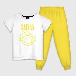 Детская пижама с белой футболкой Saiyan Dragon Ball 