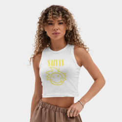 Женская укороченная майка-топ хлопок Saiyan Dragon Ball - фото 2