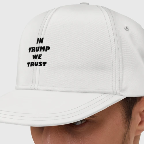 Кепка снепбек с прямым козырьком In Trump we trust - slogan