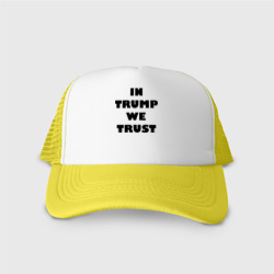 Кепка тракер с сеткой In Trump we trust - slogan