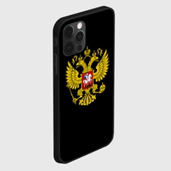 Чехол для iPhone 12 Pro Герб РФ gold - фото 2