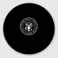 Круглый коврик для мышки Ramones logo rock