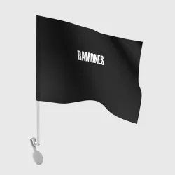 Флаг для автомобиля Ramones white logo