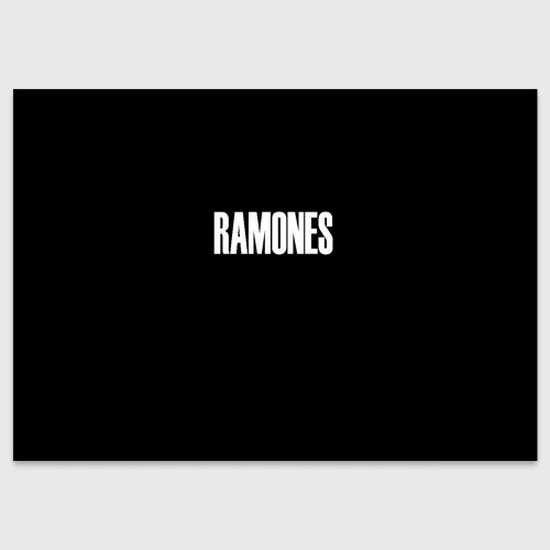 Поздравительная открытка Ramones white logo