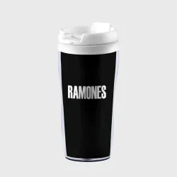 Термокружка-непроливайка Ramones white logo