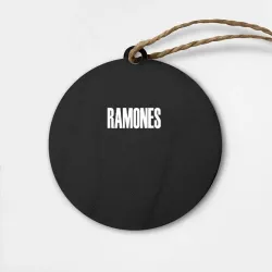 Деревянная игрушка круг Ramones white logo