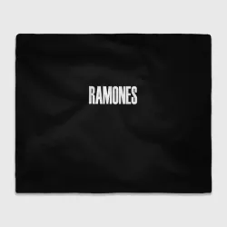 Плед 3D Ramones white logo