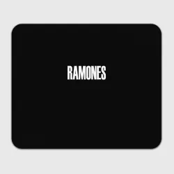 Прямоугольный коврик для мышки Ramones white logo