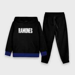 Детский костюм с толстовкой 3D Ramones white logo