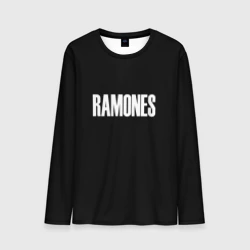 Мужской лонгслив 3D Ramones white logo