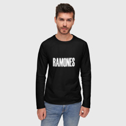 Мужской лонгслив 3D Ramones white logo - фото 2