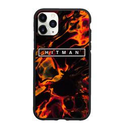 Чехол для iPhone 11 Pro Max матовый Hitman red lava