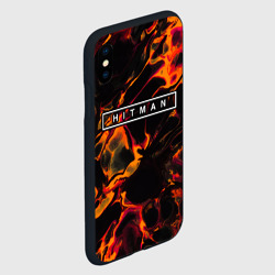 Чехол для iPhone XS Max матовый Hitman red lava - фото 2
