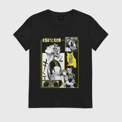 Женская футболка хлопок Haikyuu!! Хаику Волейбол Бокуто сова