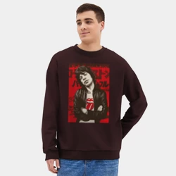 Мужской свитшот oversize без начеса хлопок Мик Джаггер - фото 2