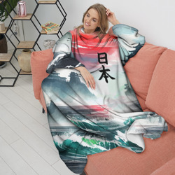 Плед с рукавами Япония - страна восходящего солнца - акварель - фото 2