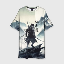 Детское платье 3D Воин самурай - призрак Цусимы