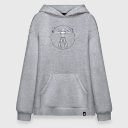 Худи SuperOversize хлопок Витрувианский лентяй