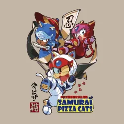 Мужской свитшот хлопок Samurai pizza cats - фото 2