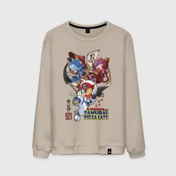 Мужской свитшот хлопок Samurai pizza cats