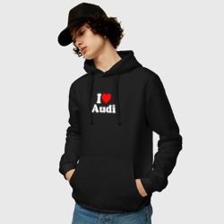 Мужская толстовка хлопок I love Audi - фото 2
