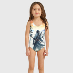 Детский купальник 3D Ghost of Tsushima - samurai on the background of the rising sun