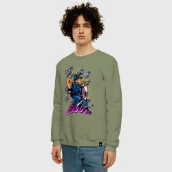 Мужской свитшот хлопок JoJo Bizarre Adventure ДжоДжо главный герой - фото 2