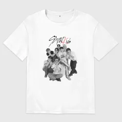 Женская футболка хлопок Oversize Stray Kids 6th Anniversary