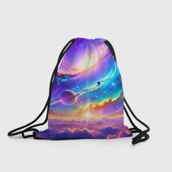 Рюкзак-мешок 3D Космос в неоновых тонах