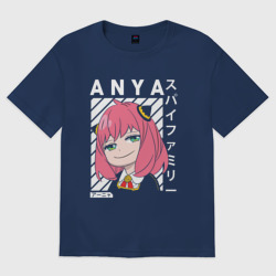 Женская футболка хлопок Oversize Семья шпиона  Spy X Family Anya