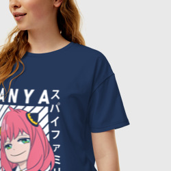 Женская футболка хлопок Oversize Семья шпиона  Spy X Family Anya - фото 2