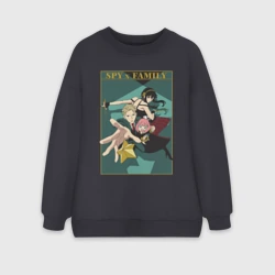 Женский свитшот oversize без начеса хлопок Семья шпиона Spy X Family Форджеры 3