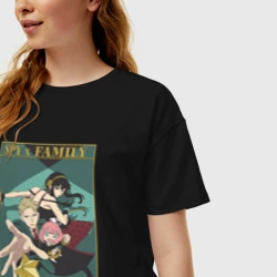Женская футболка хлопок Oversize Семья шпиона  Spy X Family Форджеры 3 - фото 2
