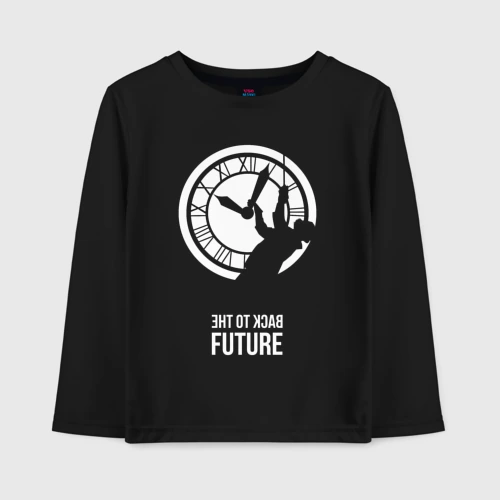 Детский лонгслив хлопок Back to the future clocks