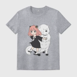 Мужская футболка хлопок Семья шпиона - Anya Bond и собака