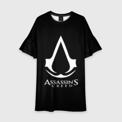 Детское платье 3D Assassins Creed logo game