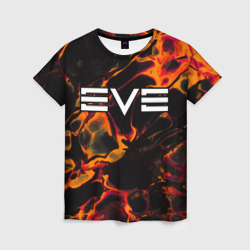 Женская футболка 3D EVE red lava