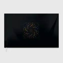 Флаг 3D Мандала на черном фоне