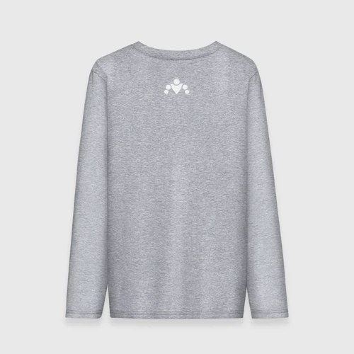 Мужской лонгслив хлопок с принтом Street Workout RD500 white, вид сзади #1