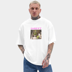 Мужская футболка Oversize хлопок texturе Shrexy Шрэк - фото 2
