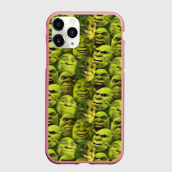 Чехол для iPhone 11 Pro Max матовый Шрек - паттерн