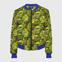 Женский бомбер 3D Шрек - паттерн