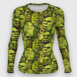 Женский рашгард 3D Шрек - паттерн