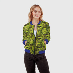 Женский бомбер 3D Шрек - паттерн - фото 2